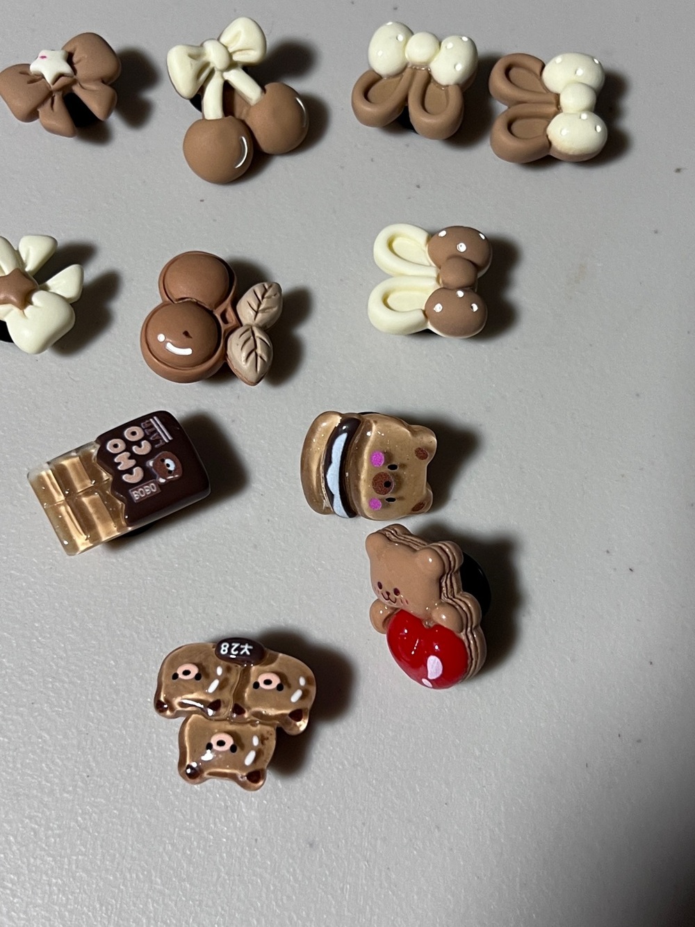 Cute Brown Kawaii Resin Charms - Assorted Sweets & Bears